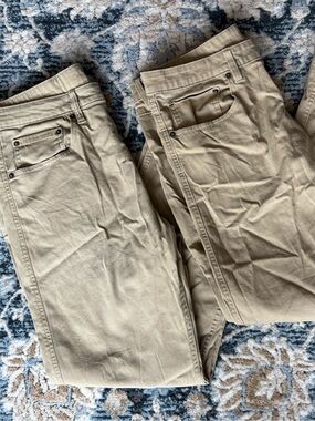 Magellan Outdoors Work Pants 34x30, Tan 2 Pairs